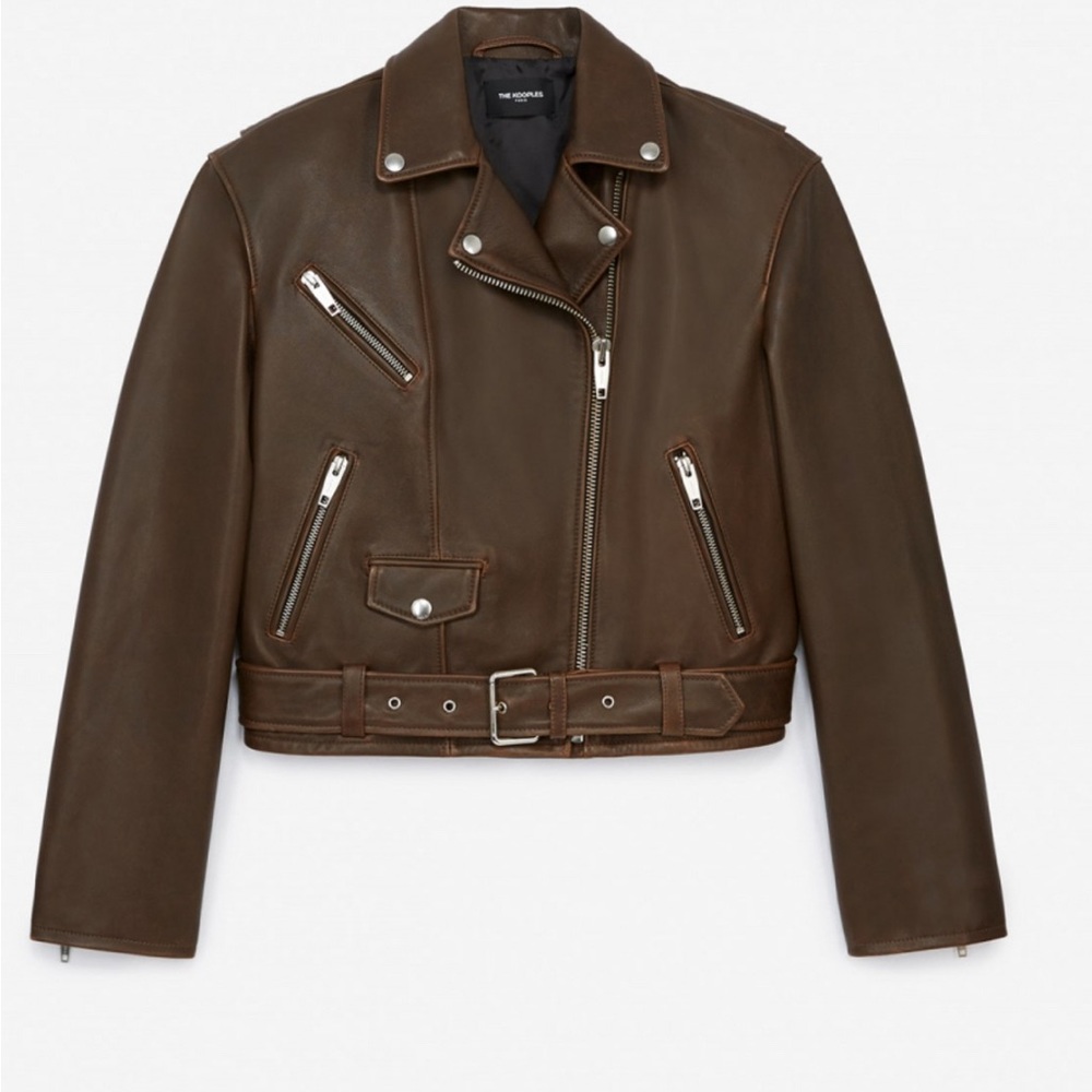 Kooples Black leather biker jacket